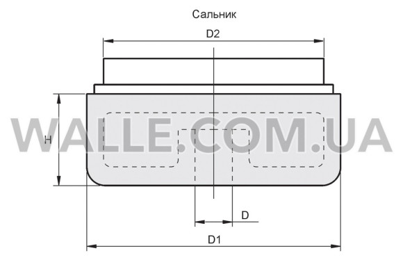 Сальник D=14 D1=90 H=28 без крепления Сальник D=14 D1=90 H=28 без крепления
