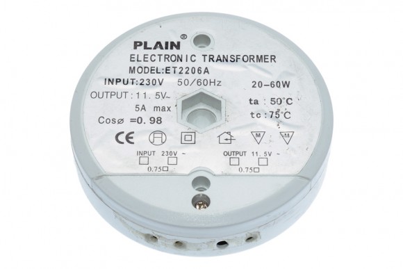 Трансформатор ET2206A 230V 11,5V 5A 60W 4 контакта Трансформатор ET2206A 230V 11,5V 5A 60W 4 контакта