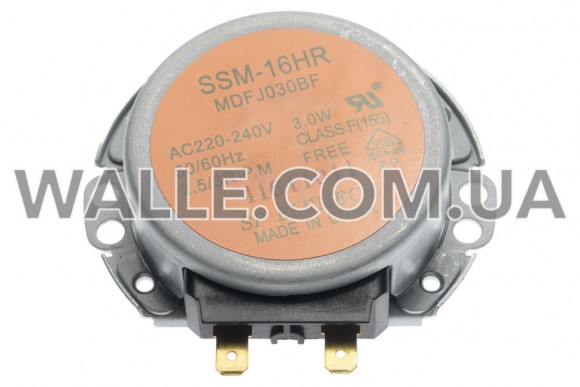 Мотор 220-240V 3W 2,5-3R/min SSM-16HR Samsung DE31-10170B срез 2mm для микроволновой печи Оригинал Мотор 220-240V 3W 2,5-3R/min SSM-16HR Samsung DE31-10170B срез 2mm для микроволновой печи Оригинал