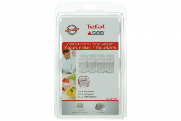 Комплект стаканов для йогурта Tefal 989641 8 шт стеклянные Комплект стаканов для йогурта Tefal 989641 8 шт стеклянные