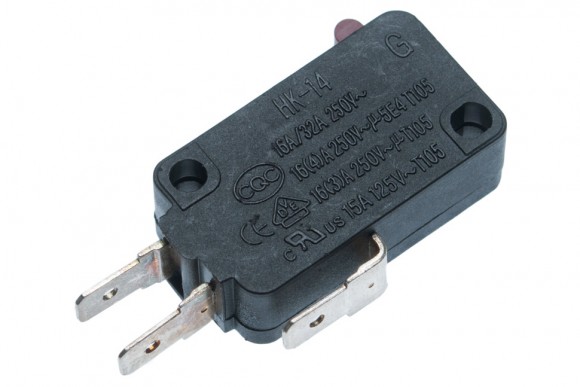Микропереключатель HK-14 16А 250V T105 3 контакта для микроволновой печи Оригинал Микропереключатель HK-14 16А 250V T105 3 контакта для микроволновой печи Оригинал