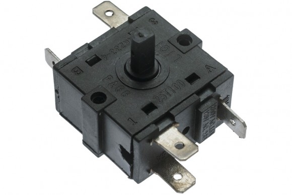 Переключатель режимов XK233-4 15A 250V T100 5 контактов 4 положения ( 0 1 2 3 )