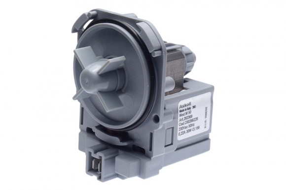 Насос Askoll M50 30W 3 защелки 2 отверстия контакты спереди спаренные