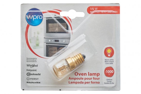 Лампа E14 15W 230V T300C D=22 L=50 WPRO 484000008843 для духовки и микроволновой печи Оригинал Лампа E14 15W 230V T300C D=22 L=50 WPRO 484000008843 для духовки и микроволновой печи Оригинал