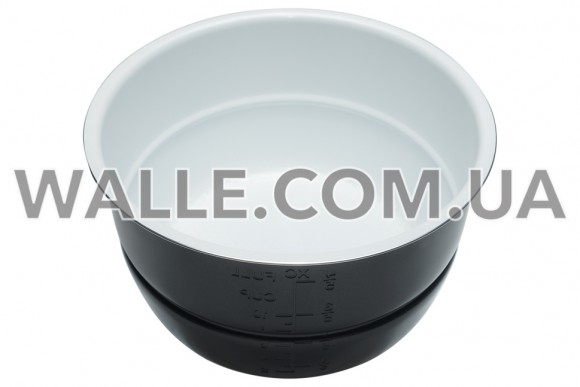 Чаша 5L D=237 D1=224 H=136 Rotex керамика дно перфорированное бело-черная для мультиварки и скороварки Оригинал