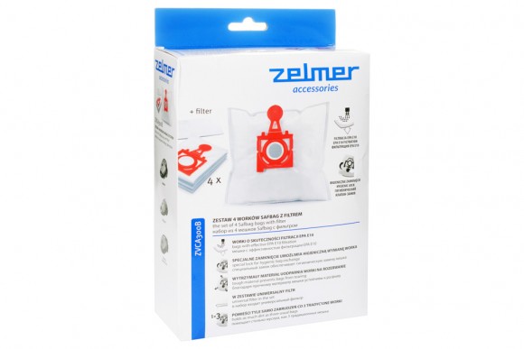 Комплект мешков с фильтром Zelmer ZVCA300B одноразовый 4 шт красный для пылесоса Оригинал без коробки Комплект мешков с фильтром Zelmer ZVCA300B одноразовый 4 шт красный для пылесоса Оригинал без коробки