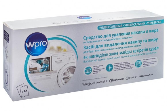 Средство от накипи WPRO 484000008814 блок 12 пакетов по 50g Средство от накипи WPRO 484000008814 блок 12 пакетов по 50g