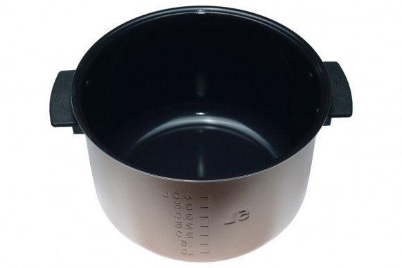 Чаша 5L c ручками D=237 D1=218 H=145 Yummy керамика дно гладкое черная для мультиварки Оригинал Чаша 5L c ручками D=237 D1=218 H=145 Yummy керамика дно гладкое черная для мультиварки Оригинал
