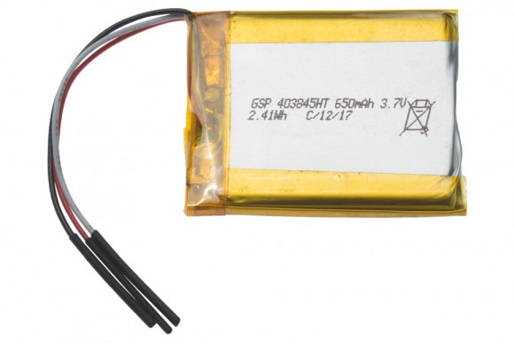 Аккумулятор 3,7V 650mAh GSP403845HT 3 контакта Аккумулятор 3,7V 650mAh GSP403845HT 3 контакта