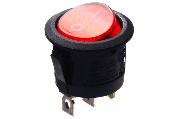 Переключатель RS601 6A 250V 1 клавиша 3 контакта