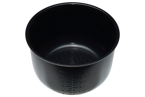 Чаша 5L D=232 D1=218 H=145 Yummy Vinis керамика дно перфорированное черная Уценка для мультиварки Оригинал