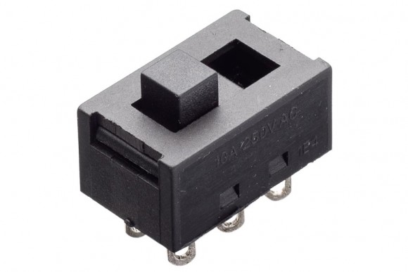Переключатель ползунковый 2 положения 6 контактов 10A 250V