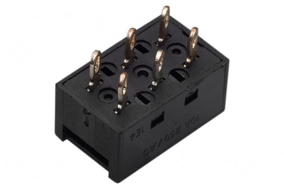 Переключатель ползунковый 2 положения 6 контактов 10A 250V
