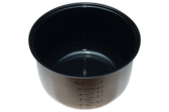 Чаша 5L D=237 D1=218 H=145 Rotex керамика дно гладкое черно-золотистая для мультиварки Оригинал