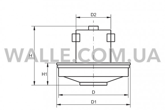 Двигун D=120 H=112 з виступом 1670W Whicepart Двигун D=120 H=112 з виступом 1670W Whicepart
