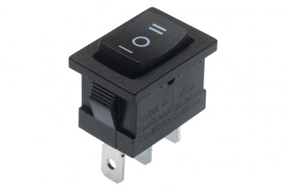 Перемикач KCD5-2P-42 "I/O/II" 6A 250V T105 3 контакти